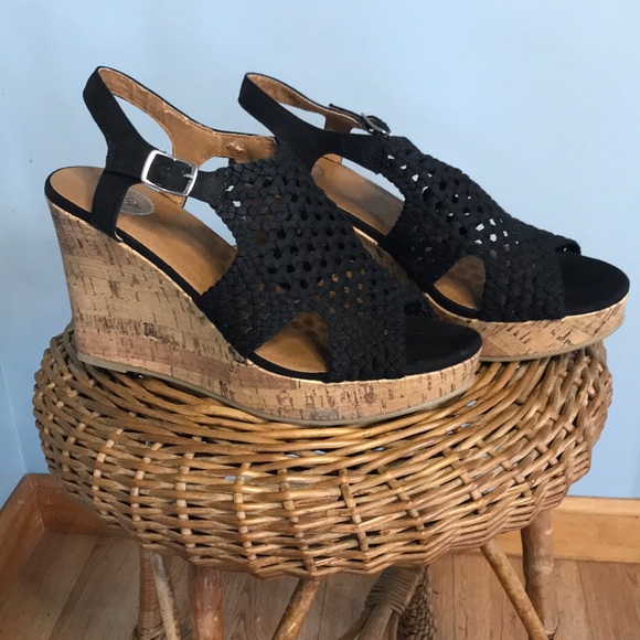 Sonoma Goods for Life Shoes - Sonoma Goods For Life Taffy Women’s Wedge Sandals Black Size 9 1/2 🖤